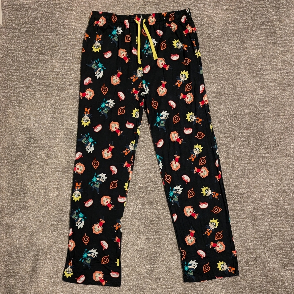 BoxLunch Naruto Shippuden Collection Chibi Characters Sleep Lounge Pants - Large